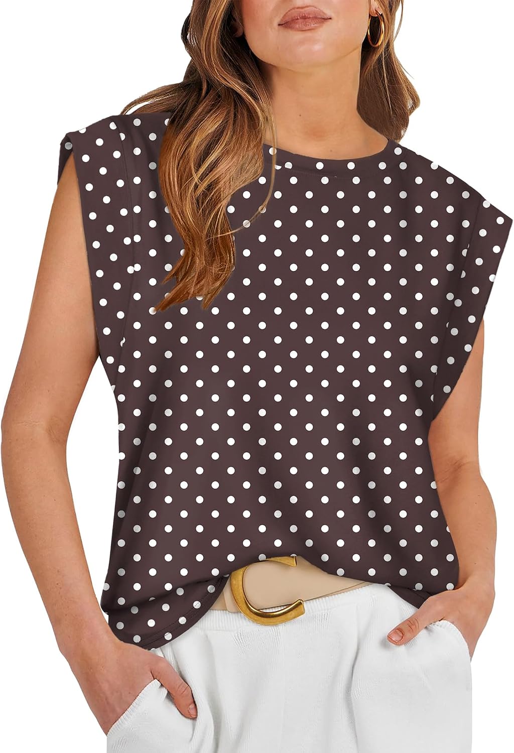 Cap Sleeve Tops for Women Summer Top Basic Tee Shirts Business Casual Tank Loose Fit 2026 Fashion