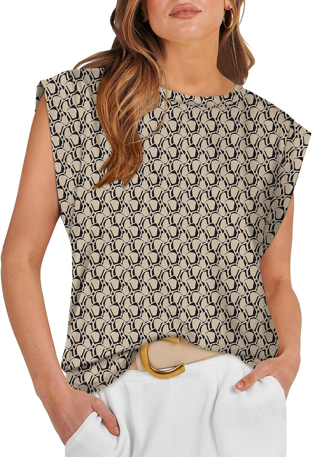 Cap Sleeve Tops for Women Summer Top Basic Tee Shirts Business Casual Tank Loose Fit 2026 Fashion