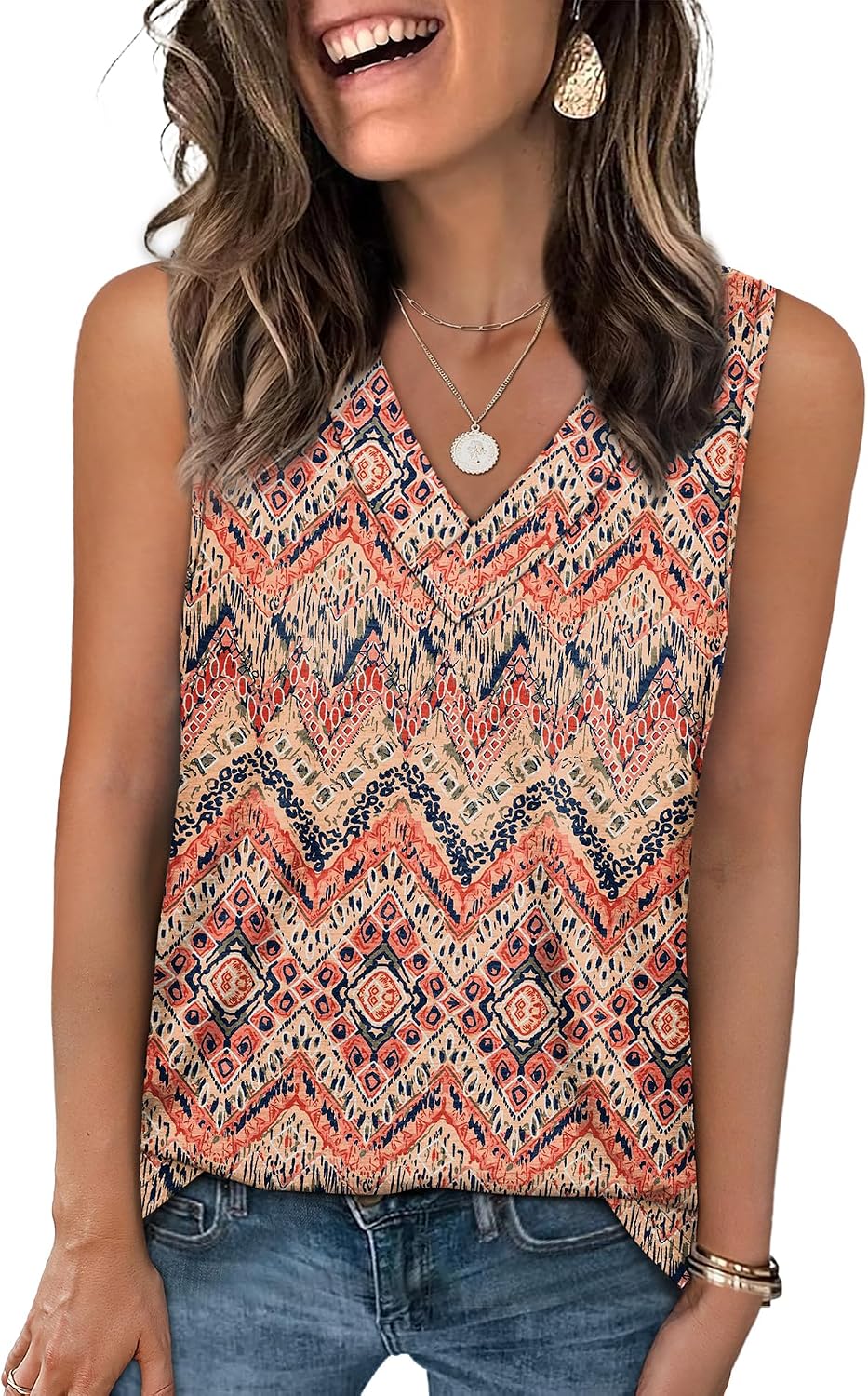 Tank Tops for Women Summer V Neck T Shirts Trendy Sleeveless Basic Tees Fashion Clothing