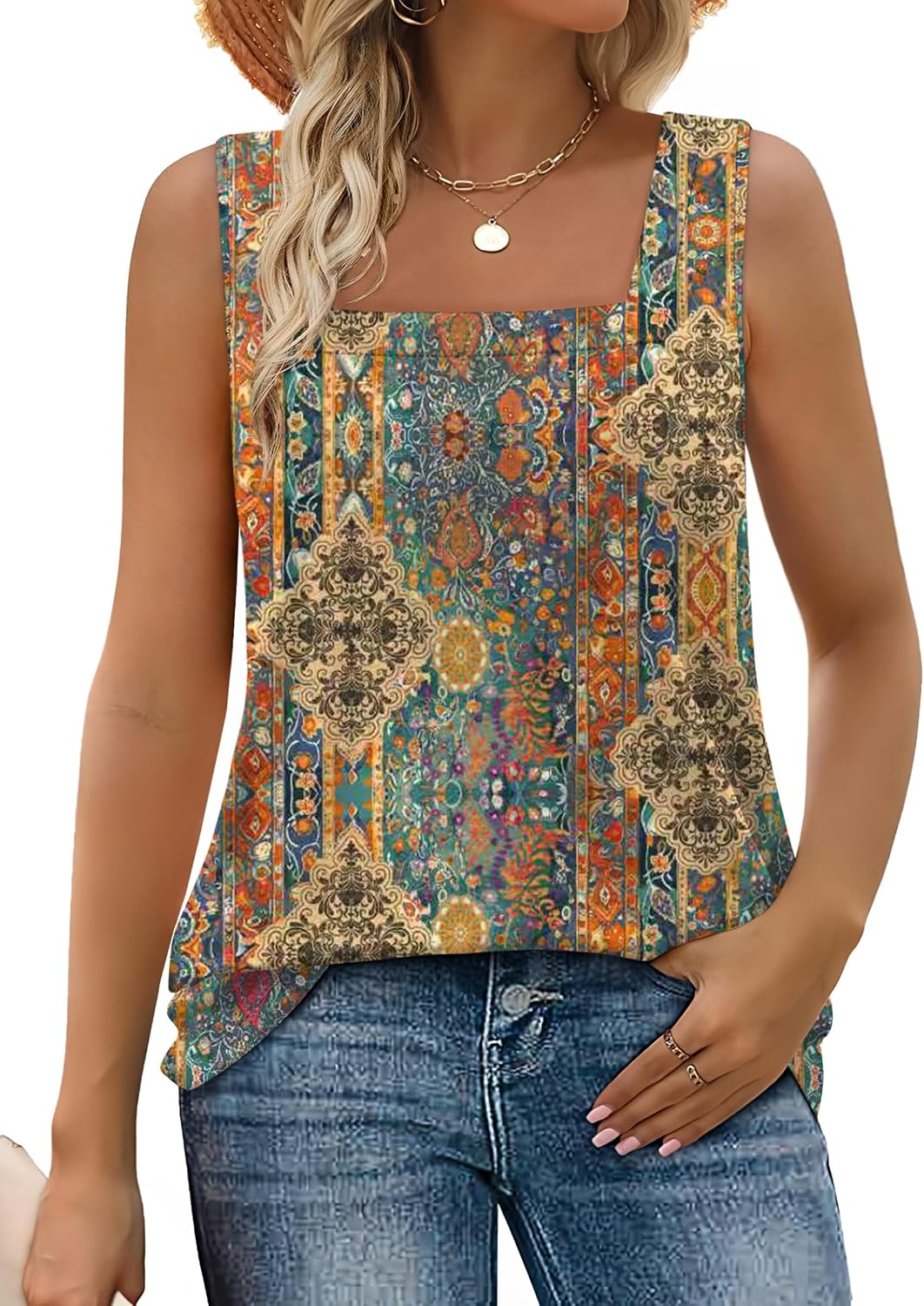 Women's Square Neck Tank Top