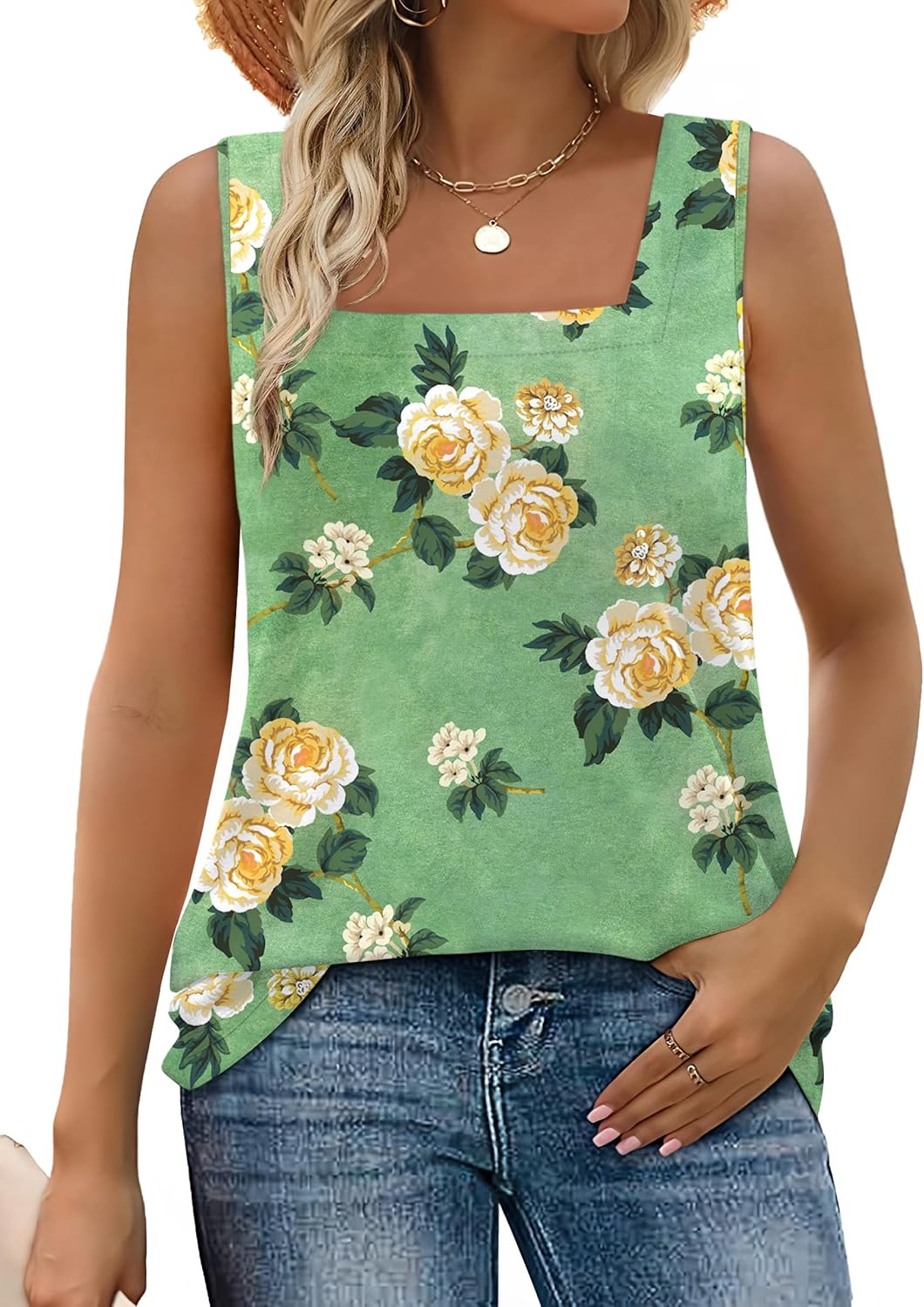 Women's Square Neck Tank Top