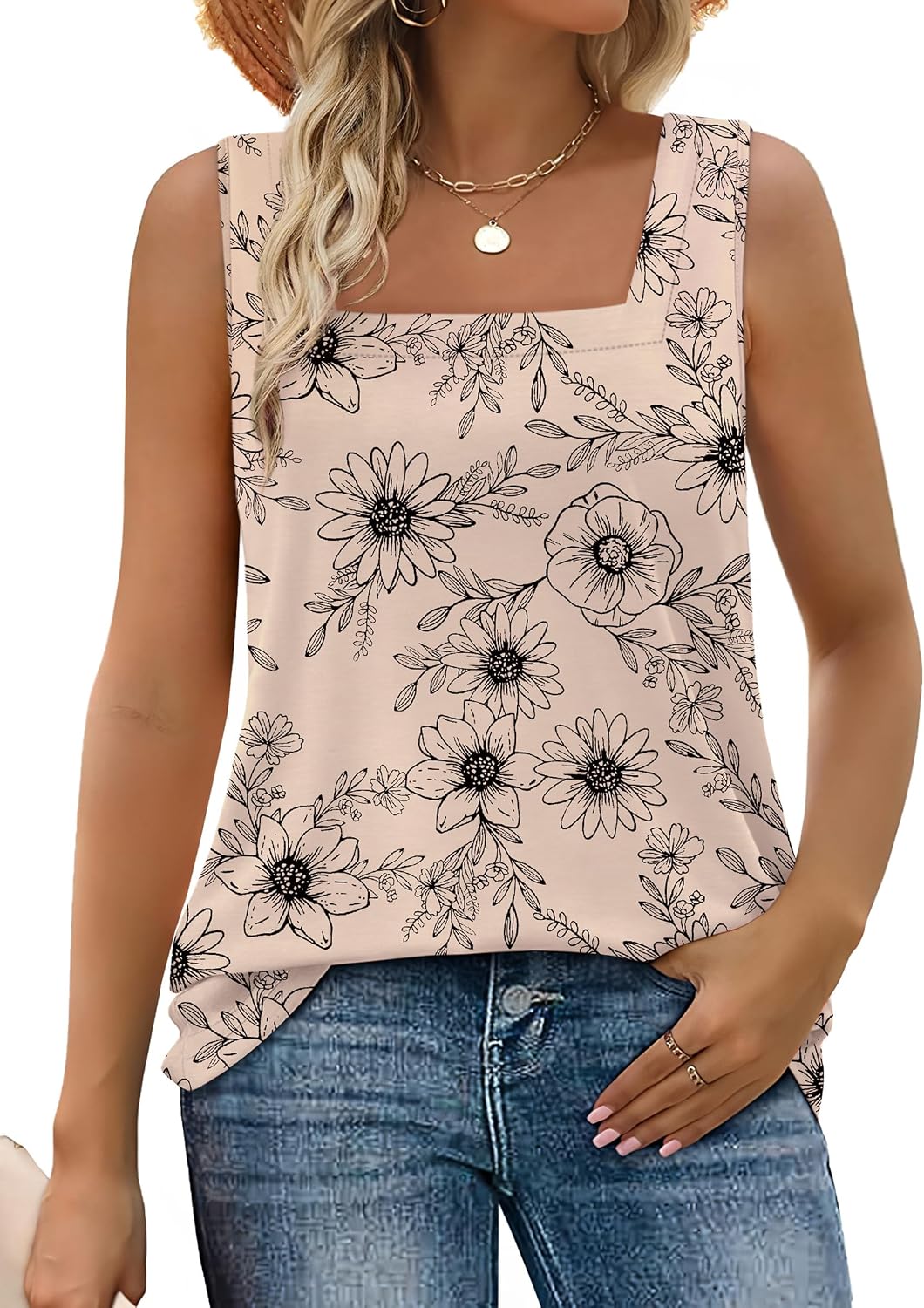 Women's Square Neck Tank Top